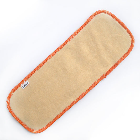 A hemp booster insert with orange binding