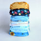 A stack of 6 cloth nappies